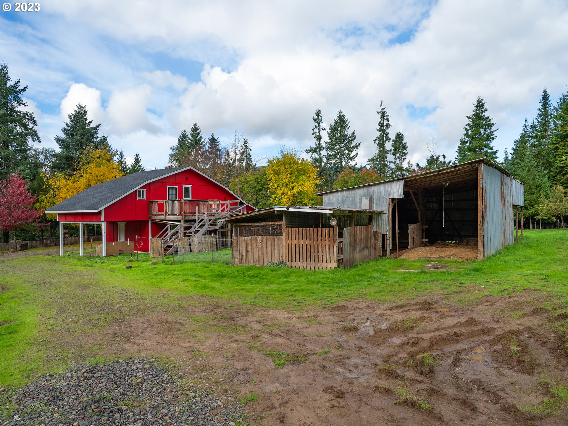 1590 Romie Howard Road Yoncalla, OR 97499 - Photo 46 of 48 a view of a big yard next to a house with a yard