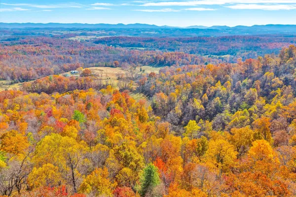 a view of city and mountain