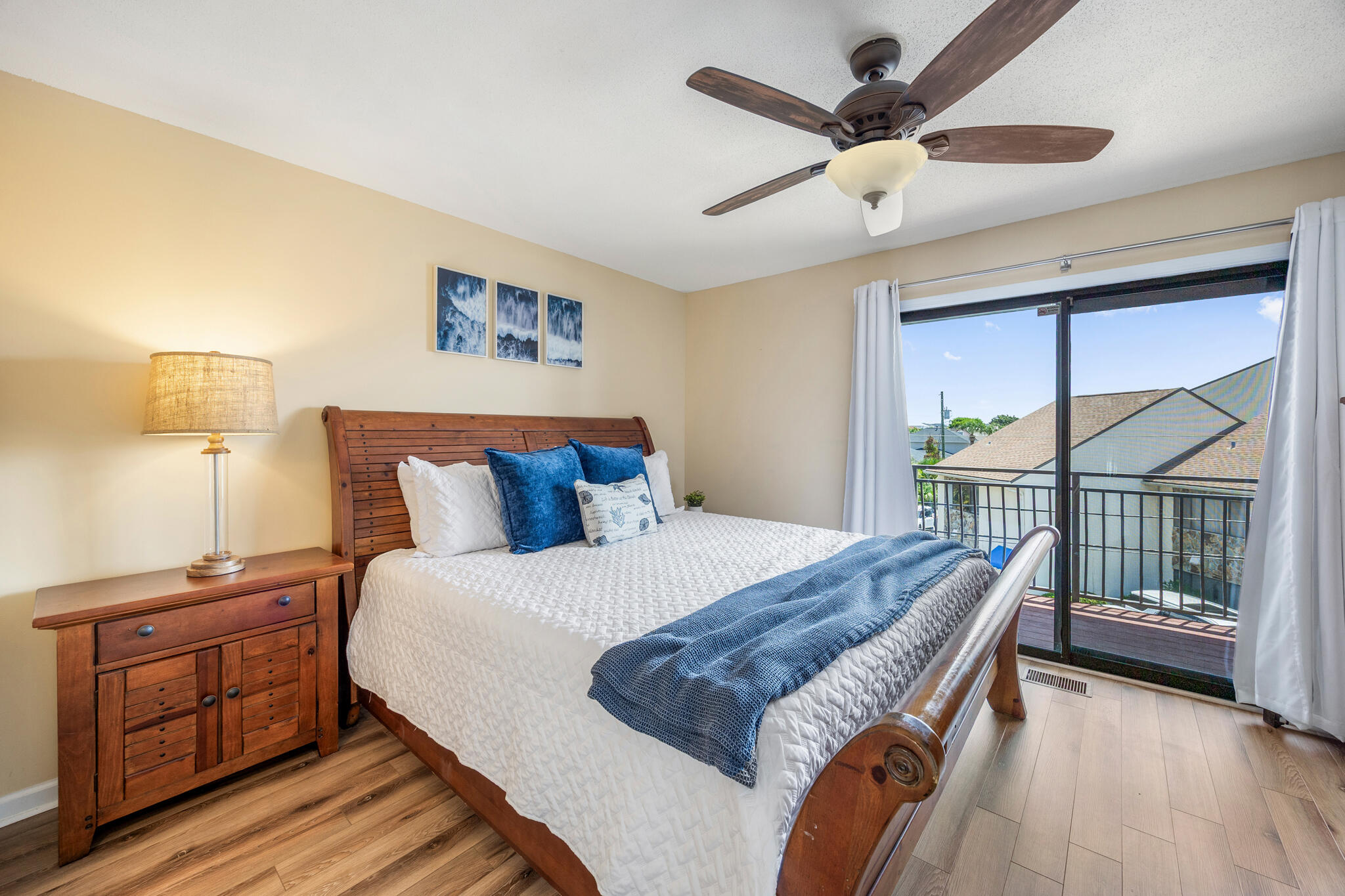 11 Driftwood Road, Unit 2 Miramar Beach, FL 32550 - Photo 21 of 45 a bedroom with bed and balcony