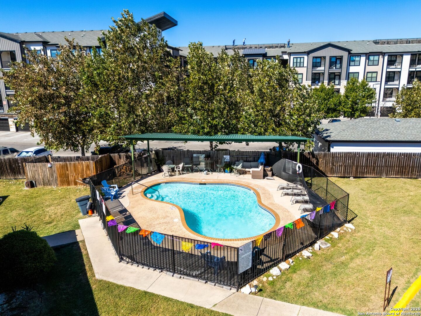 4949 Hamilton Wolfe Road, Unit 8104 San Antonio, TX 78229 - Photo 26 of 27 a view of swimming pool with seating space