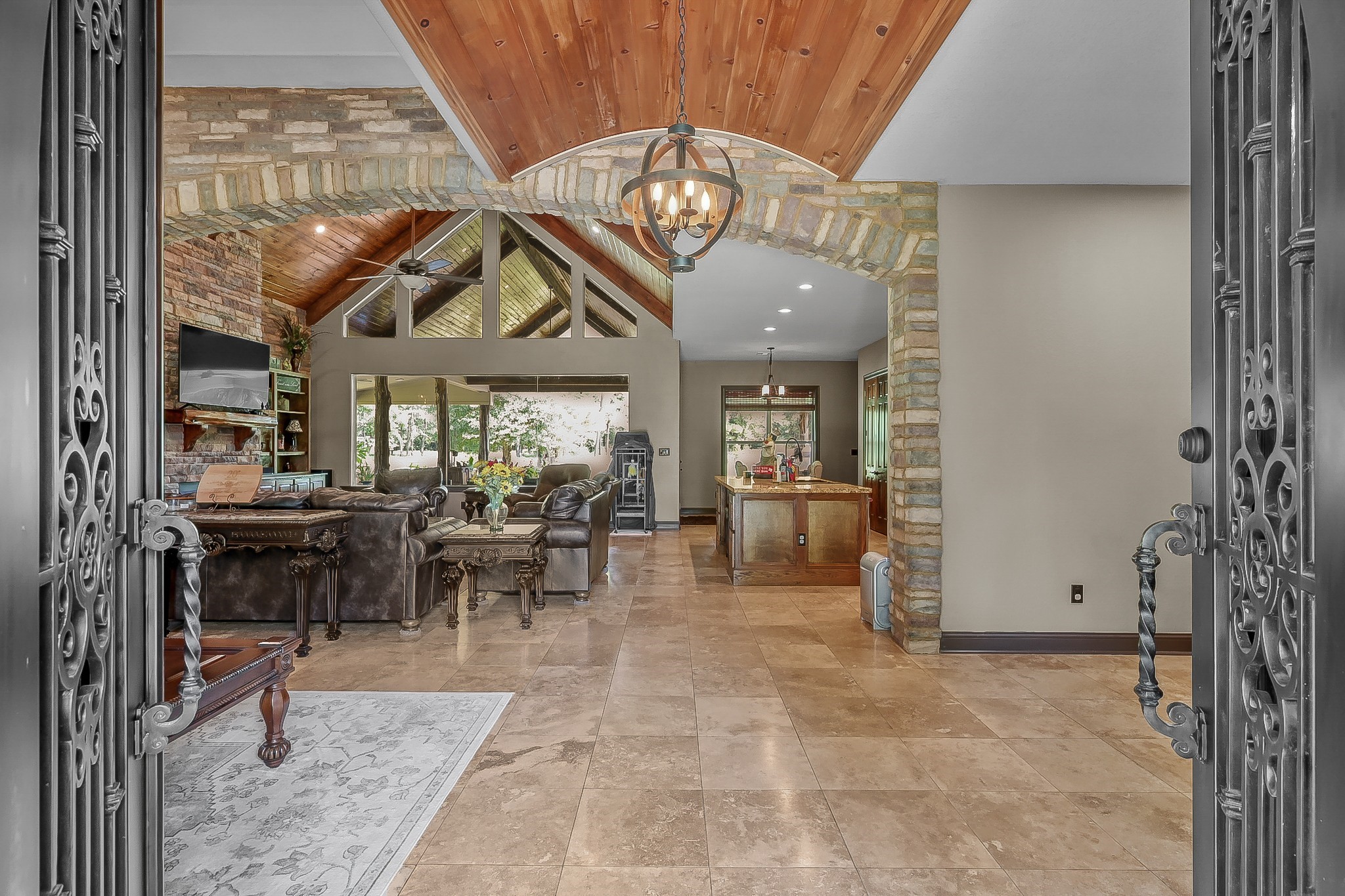 1183 Jones Road New Waverly, TX 77358 - Photo 5 of 40 a view of a dining room with furniture window and outside view