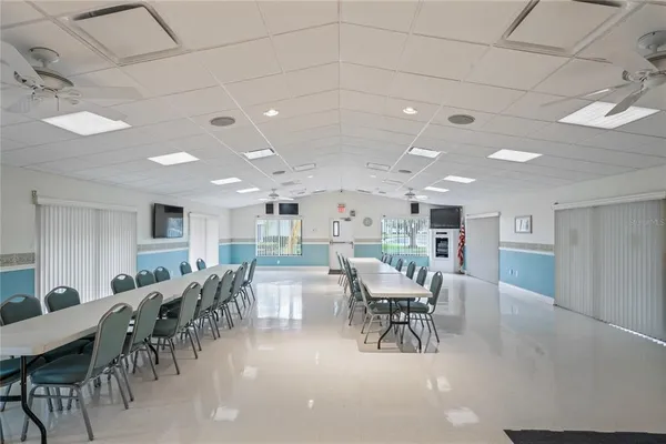 a view of an empty room and a window