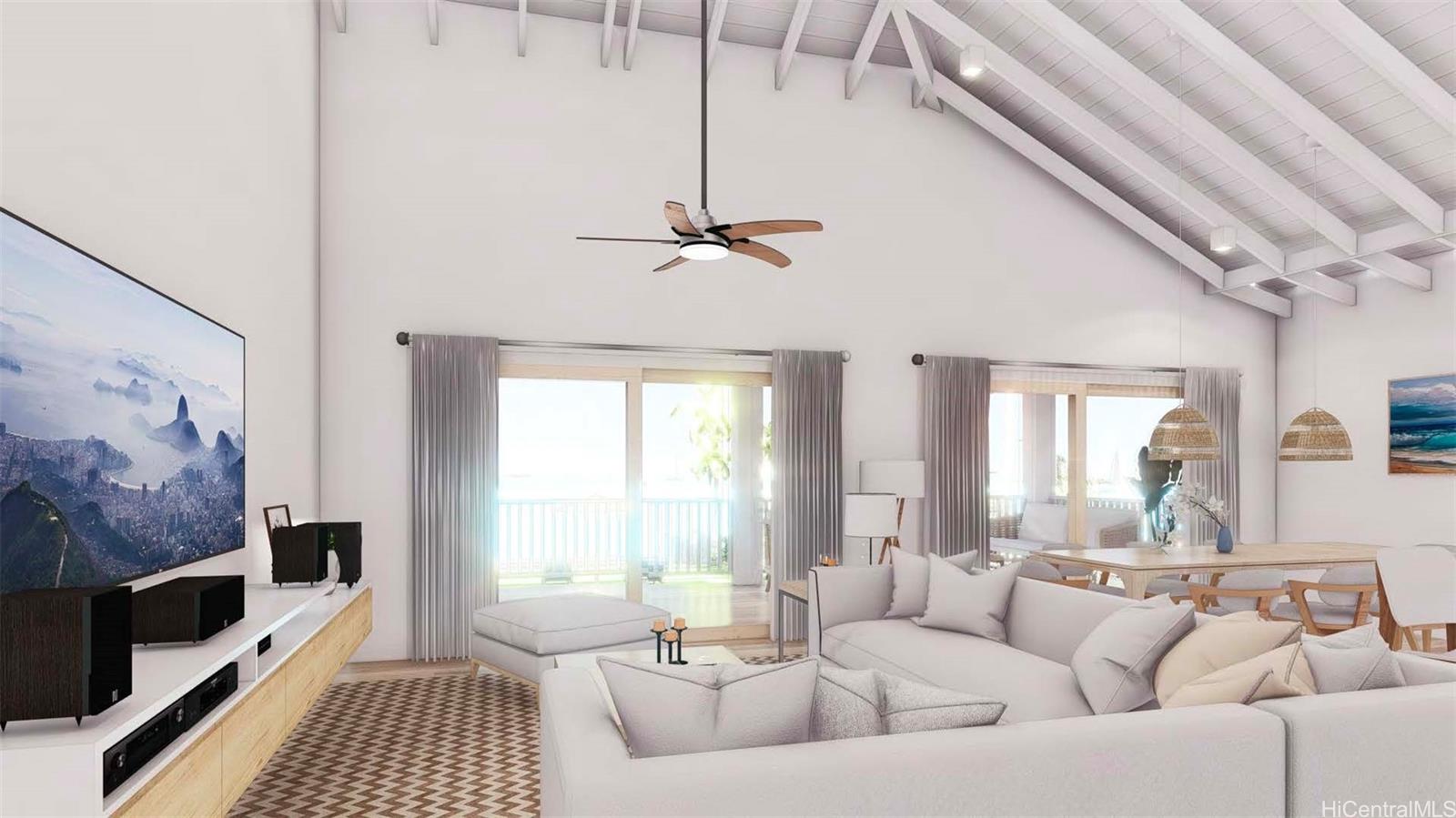 84-253 Farrington Highway Waianae, HI 96792 - Photo 15 of 23 a living room with furniture and a chandelier