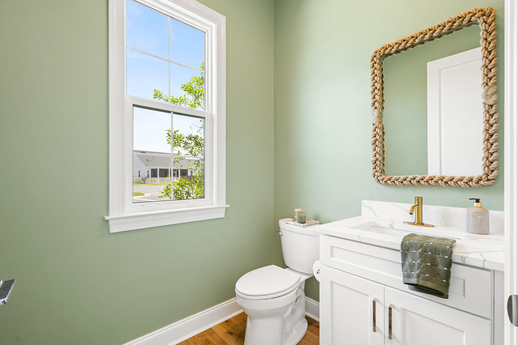 11 Bunting Ln Inlet Beach Inlet Beach, FL 32461 - Photo 30 of 70 a bathroom with a toilet sink and mirror