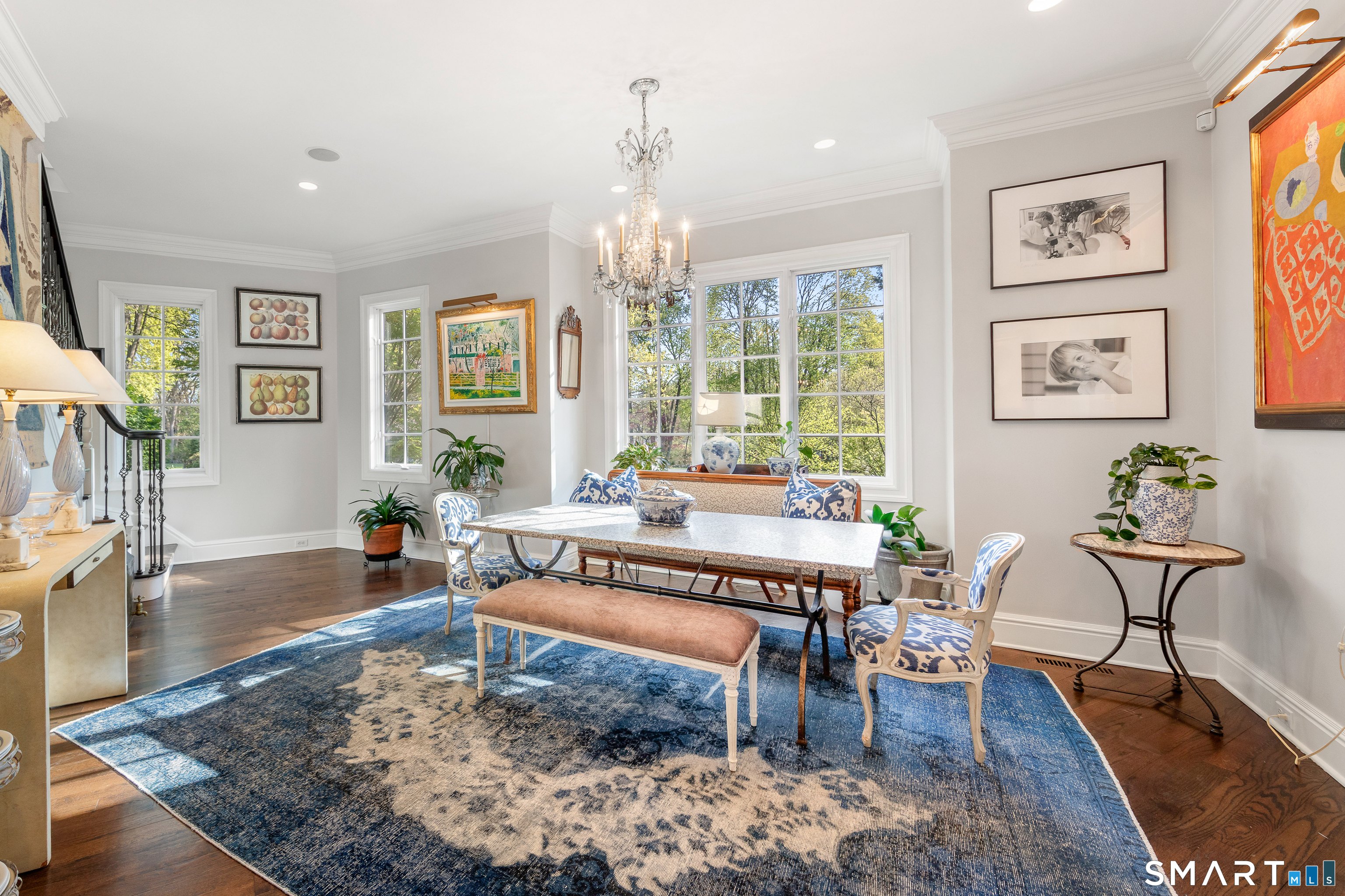 22 Cavray Road Norwalk, CT 06855 - Photo 14 of 40 Beautiful sunny Breakfast Room off the Kitchen with garage entry and stairs to the upper level Family Room