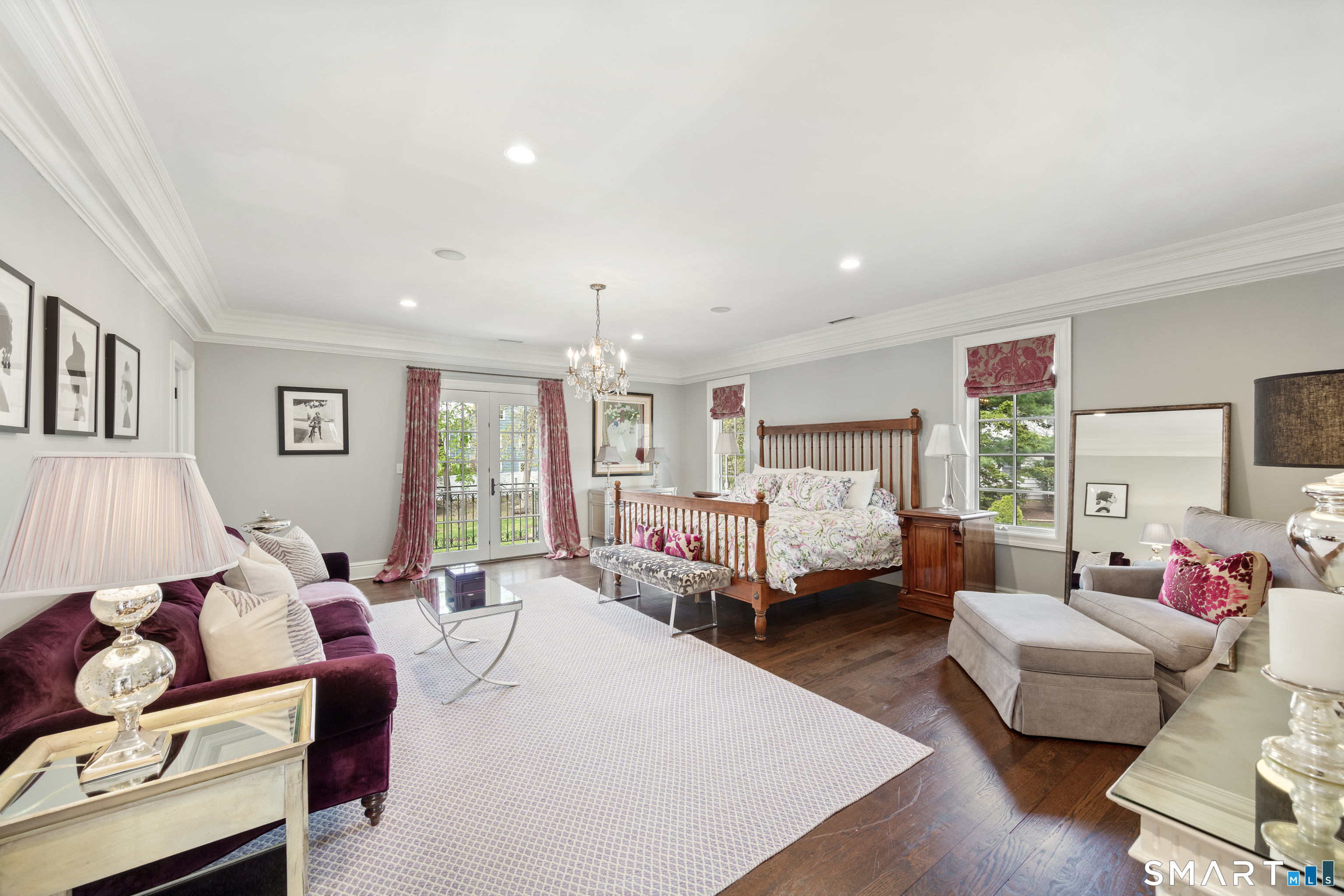 22 Cavray Road Norwalk, CT 06855 - Photo 23 of 40 Primary Bedroom with 2 walk-in closets and French Doors overlooking the private backyard