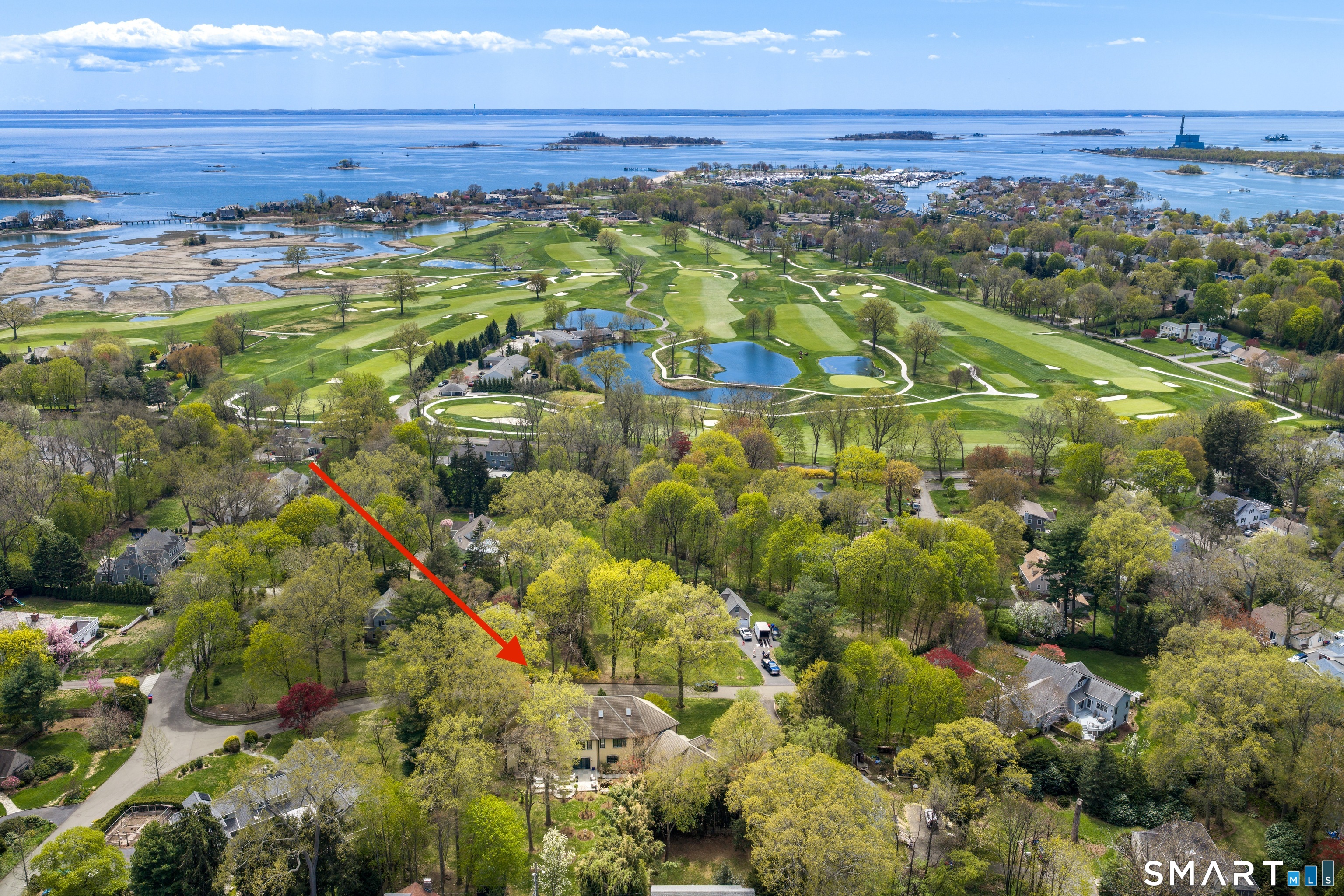 22 Cavray Road Norwalk, CT 06855 - Photo 40 of 40 Stunning view from above of 22 Cavray Road looking to Shorehaven Golf Club and Long Island Sound