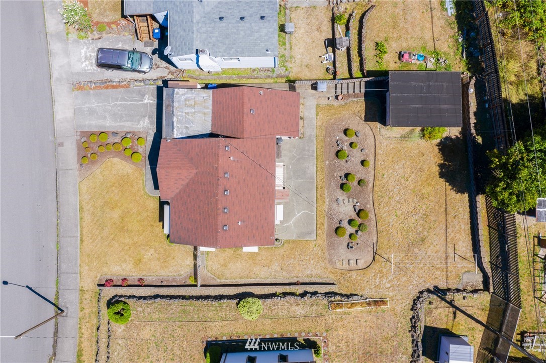 464 Bronson Way Northeast Renton, WA 98056 - Photo 20 of 25 an aerial view of a house with a swimming pool