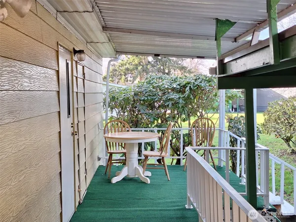 a backyard of a house