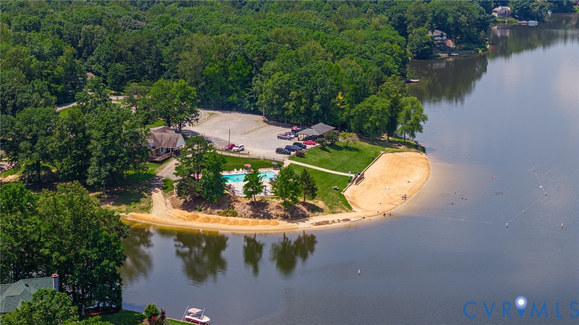 887 Campers Lane Ruther Glen, VA 22546 - Photo 41 of 42 an aerial view of a house with a yard and lake view