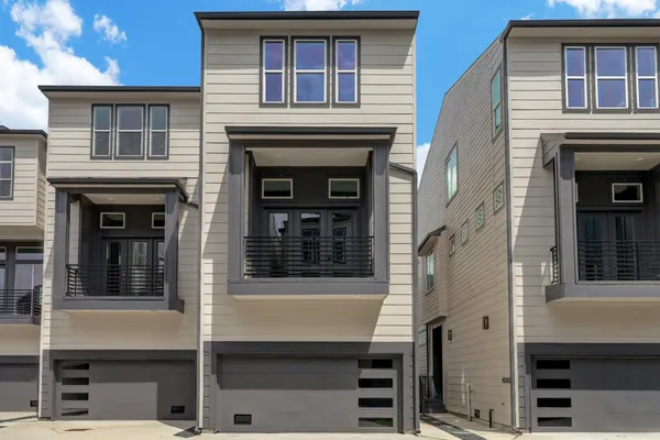 a front view of a house with a door