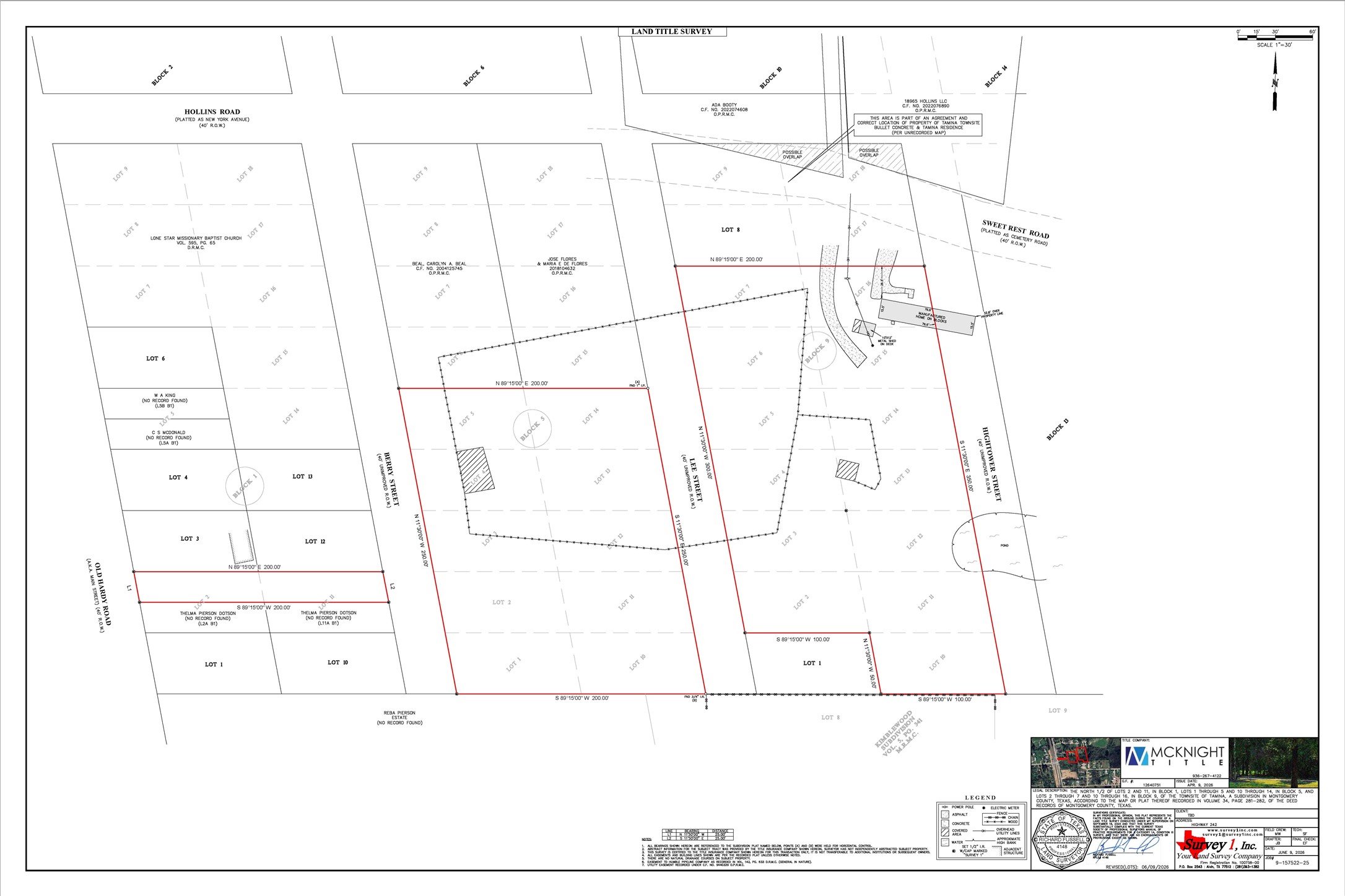 Tbd Tbd Main Conroe, TX 77385 - Photo 3 of 6 PRELIMINARY SURVEY