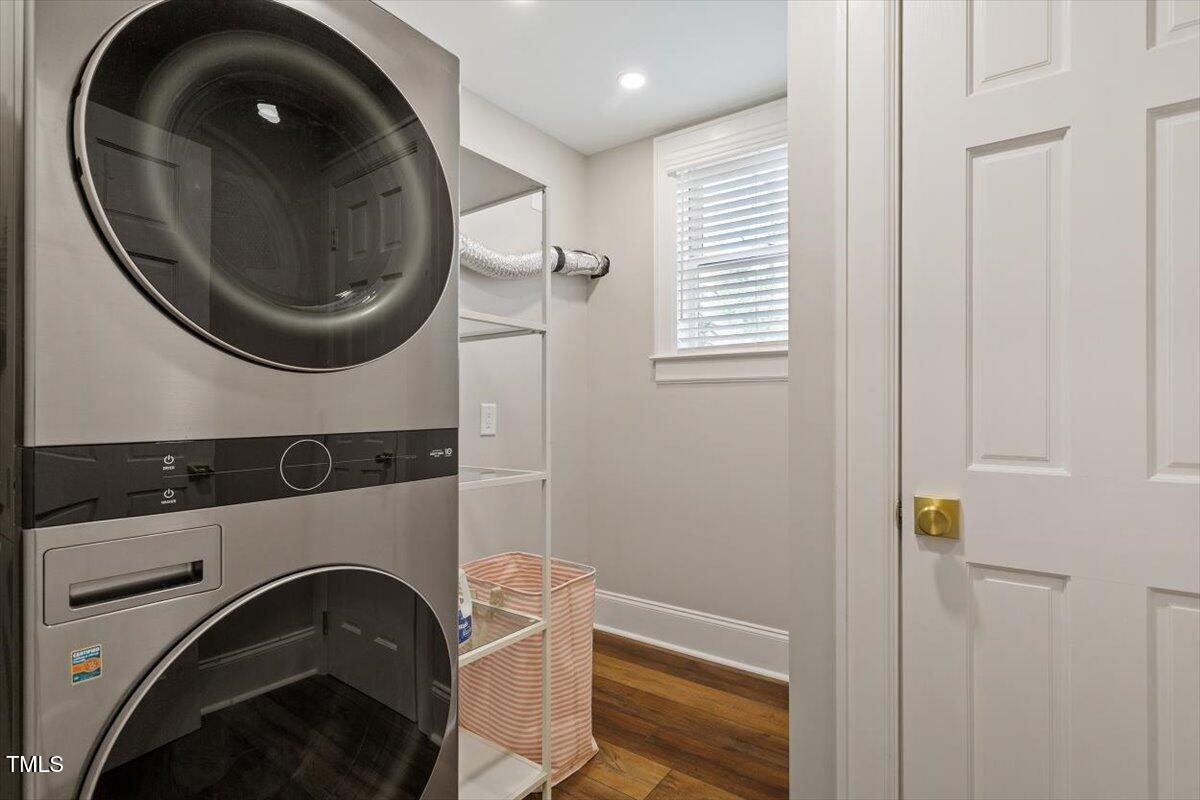 5212 Theys Road Raleigh, NC 27606 - Photo 27 of 56 a utility room with dryer and washer