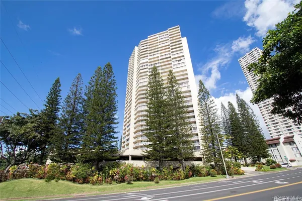 a view of a tall building