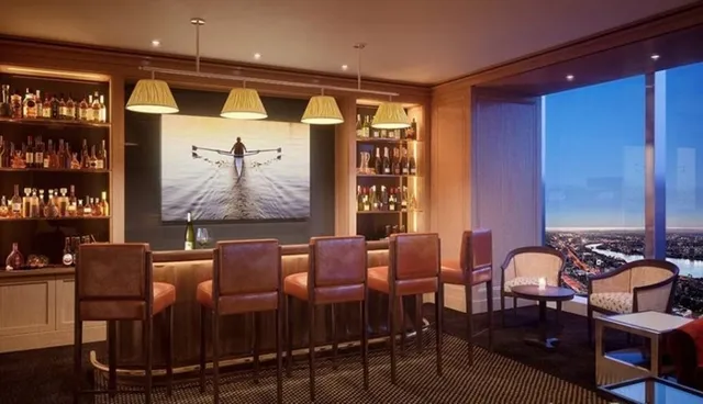 a group of furniture sitting in a room next to a window