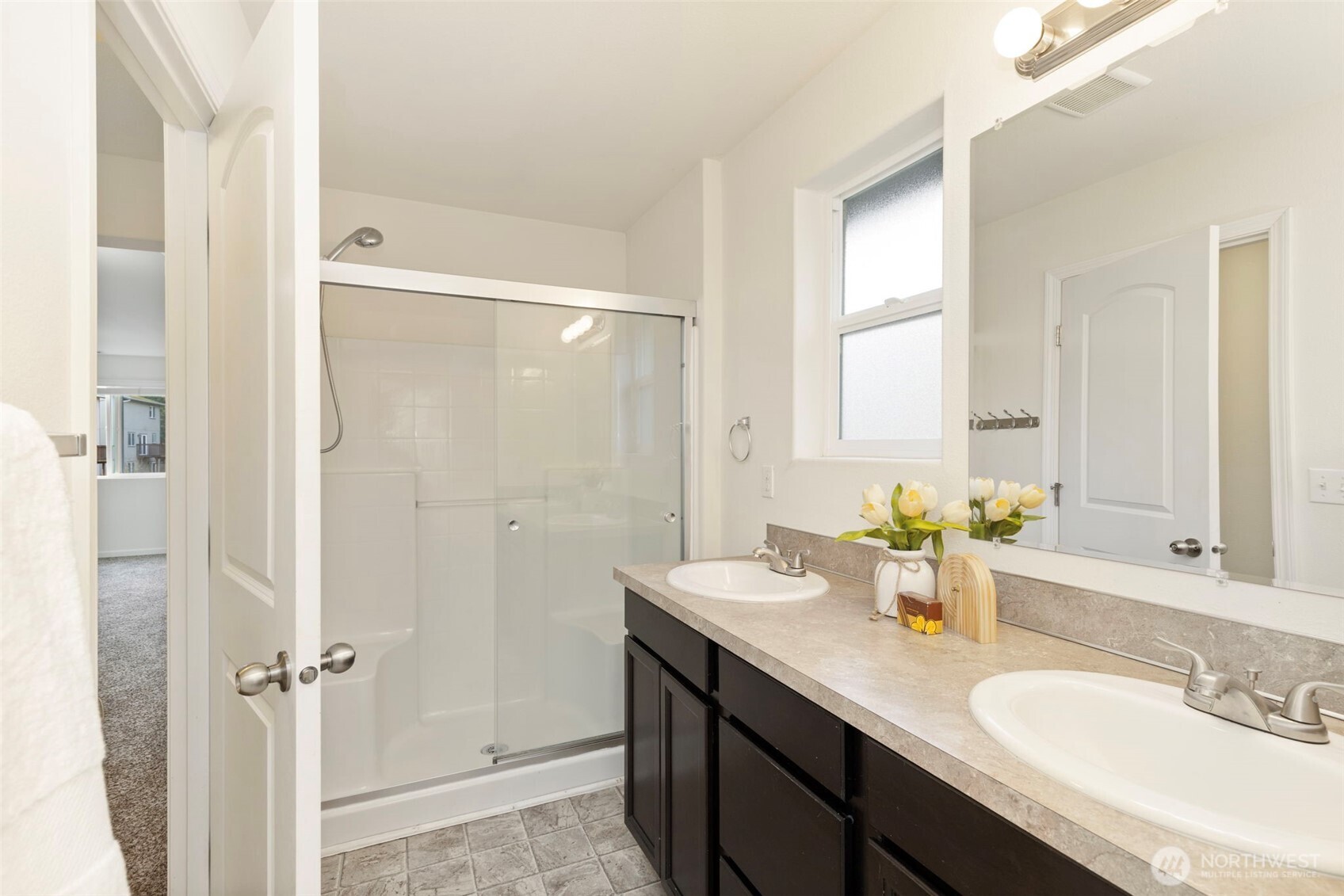 141 Southwest Marcia Way Port Orchard, WA 98366 - Photo 13 of 21 a bathroom with a granite countertop sink mirror and double