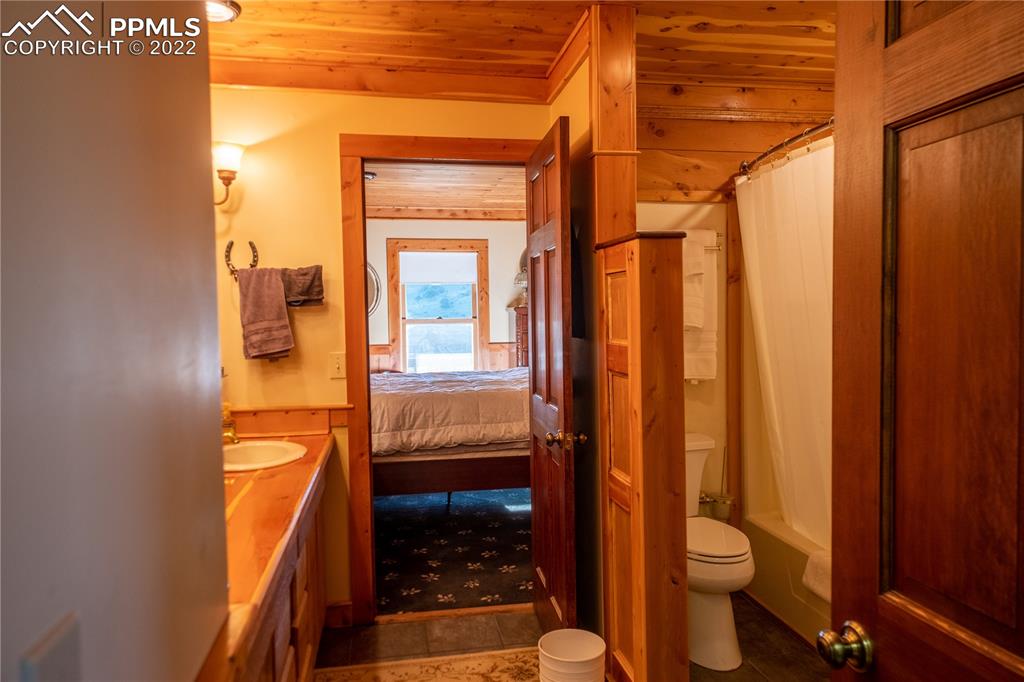 85 Excelsior Road Silver Cliff, CO 81252 - Photo 18 of 27 a bathroom with a toilet tub and sink
