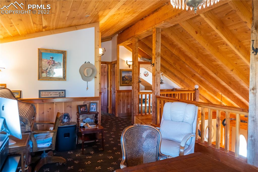 85 Excelsior Road Silver Cliff, CO 81252 - Photo 23 of 27 a living room with furniture and a fireplace