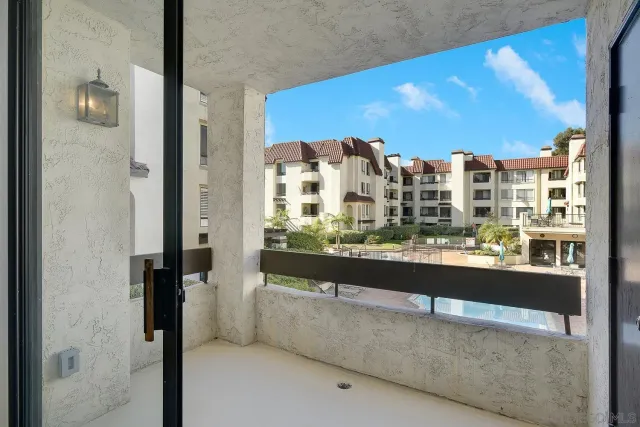 a view of city from balcony