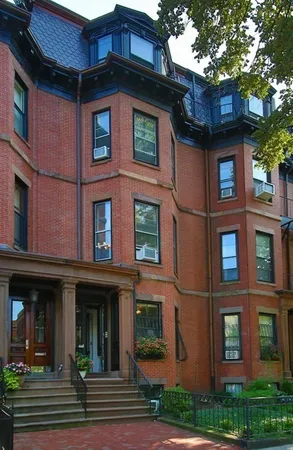 a view of a building with a window