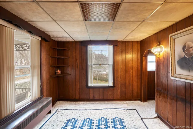 a view of hallway with windows