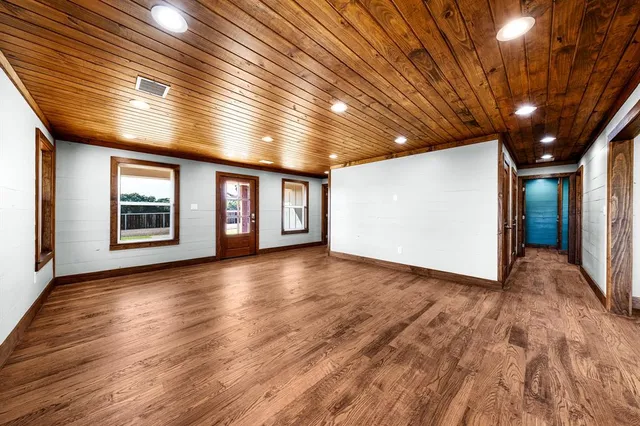 a view of a livingroom with a large window