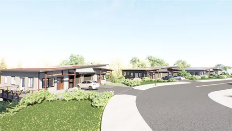 a view of a house with a swimming pool