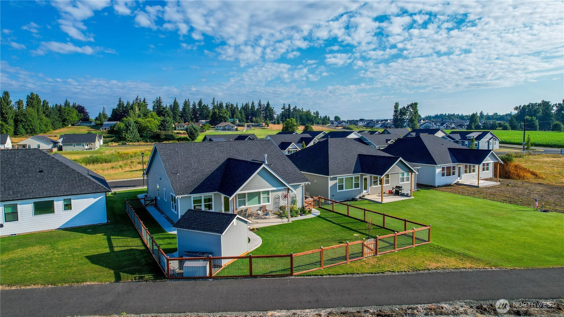 2068 Bowfin Way Lynden, WA 98264 - Photo 35 of 35 an aerial view of a house with garden space and street view