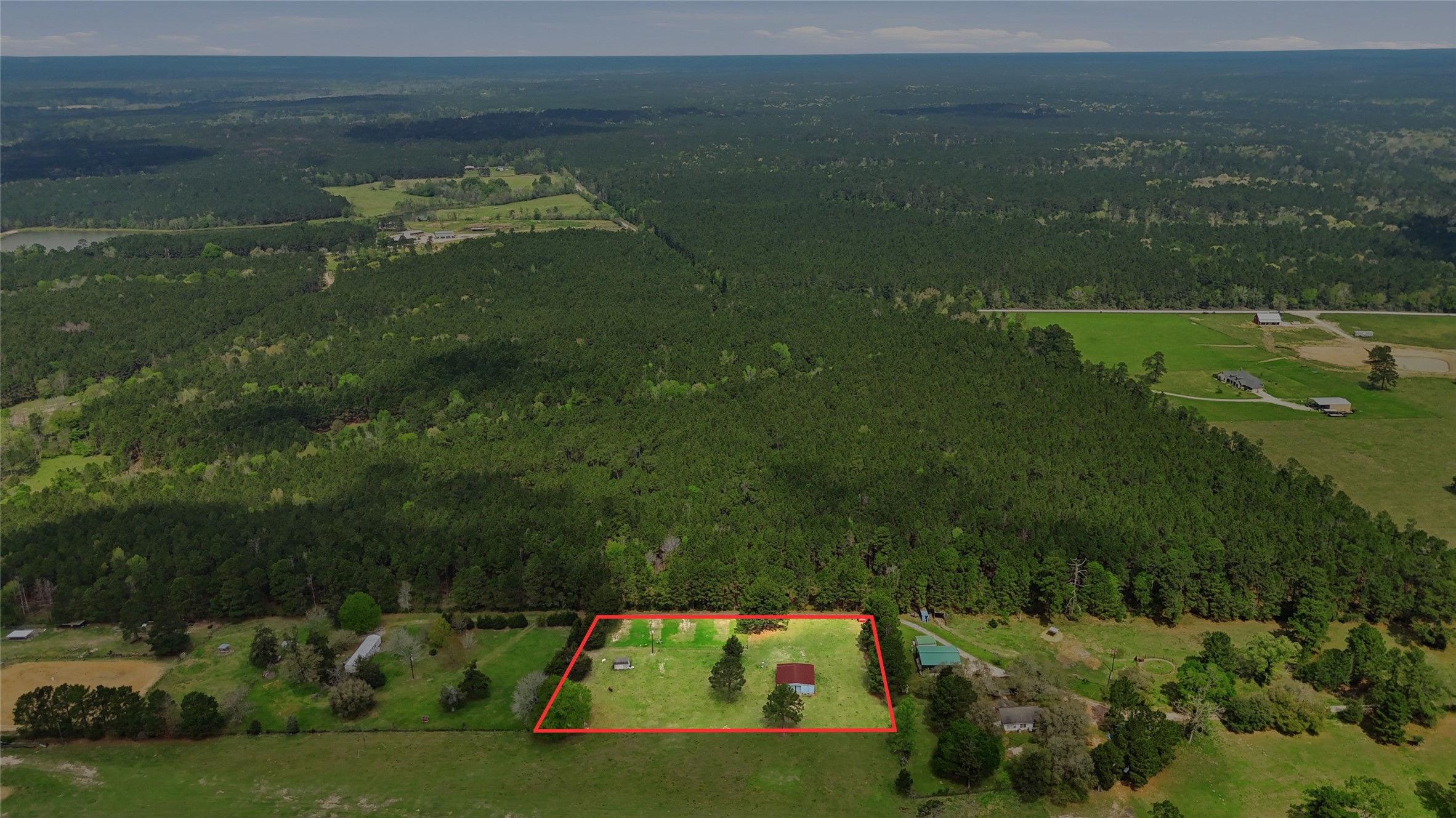 872 Four Notch Road Huntsville, TX 77340 - Photo 28 of 42 Expansive rural property surrounded by lush forests, offering serene privacy and abundant space for outdoor activities.