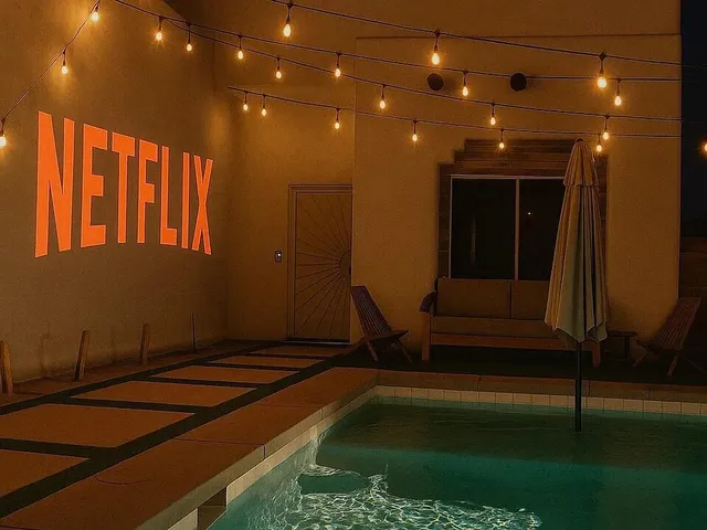 a view of balcony with palm tree