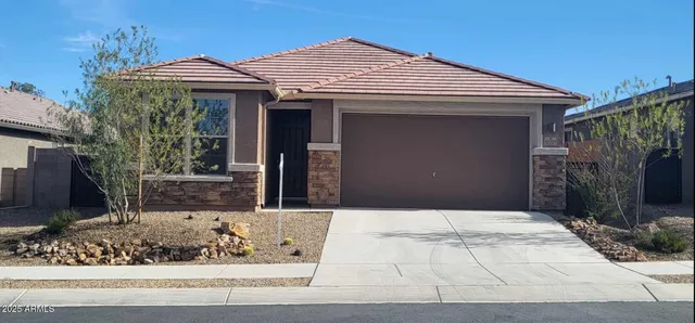 a front view of a house