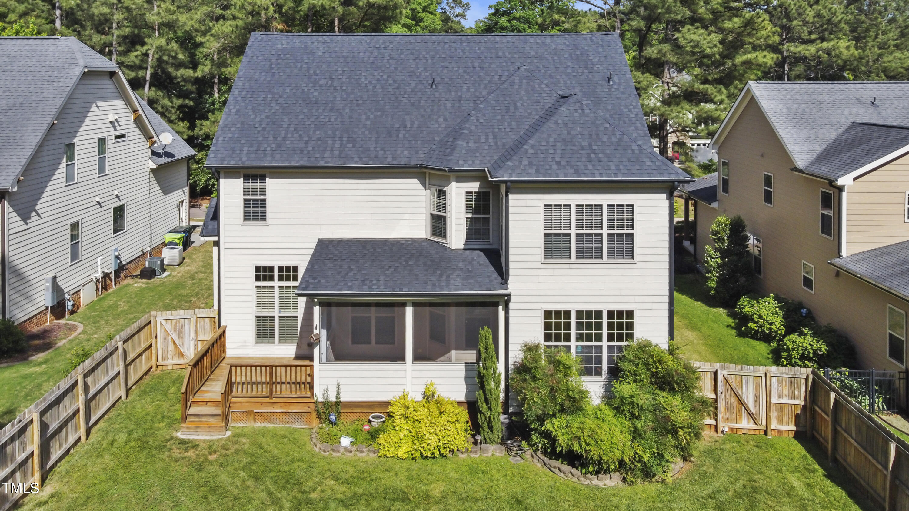 6507 Glendower Road Raleigh, NC 27613 - Photo 41 of 42 a aerial view of a house yard and swimming pool