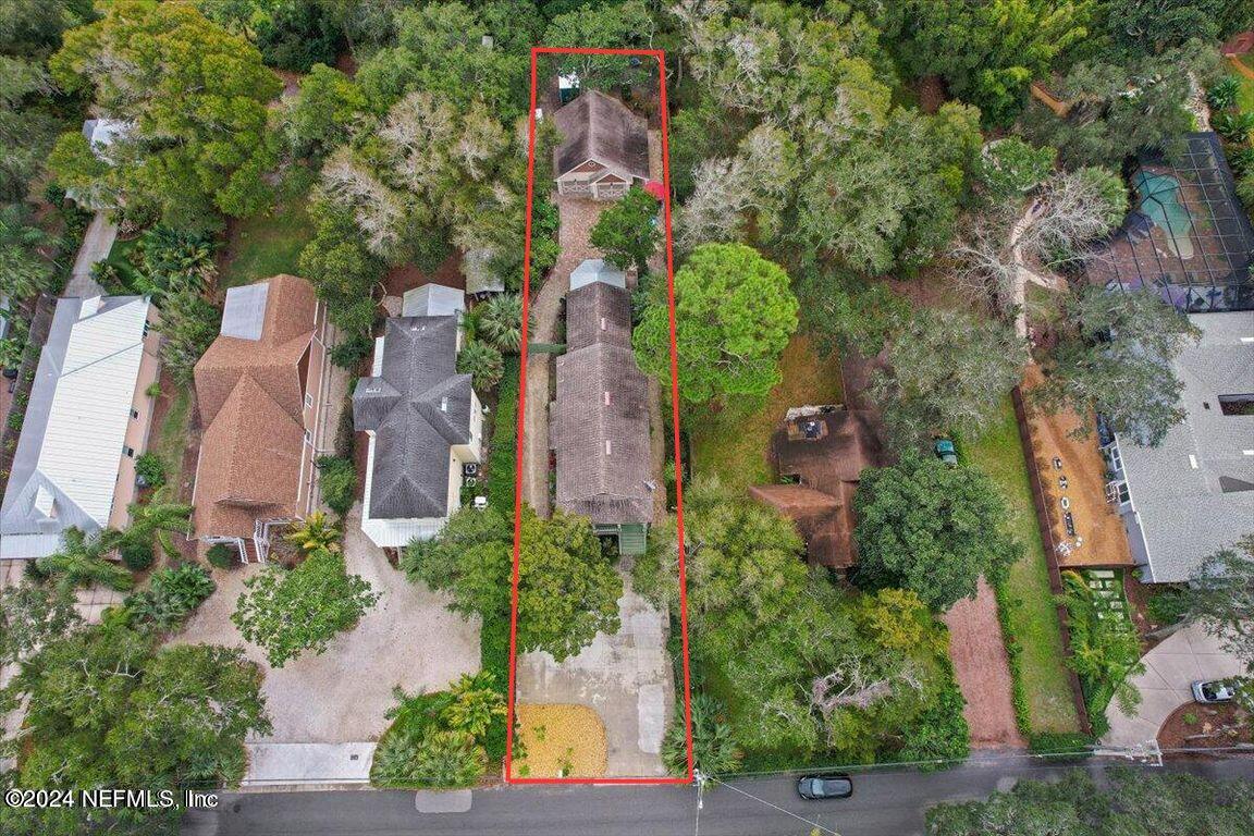 21E Casanova Road St. Augustine, FL 32080 - Photo 25 of 29 an aerial view of a house with a yard and fountain