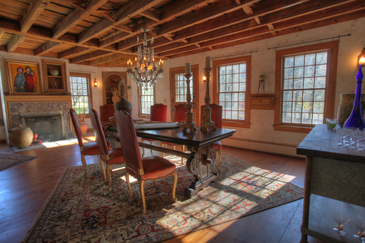 171 Main Road Monterey, MA 01230 - Photo 12 of 42 a outdoor dining space with furniture and a fireplace