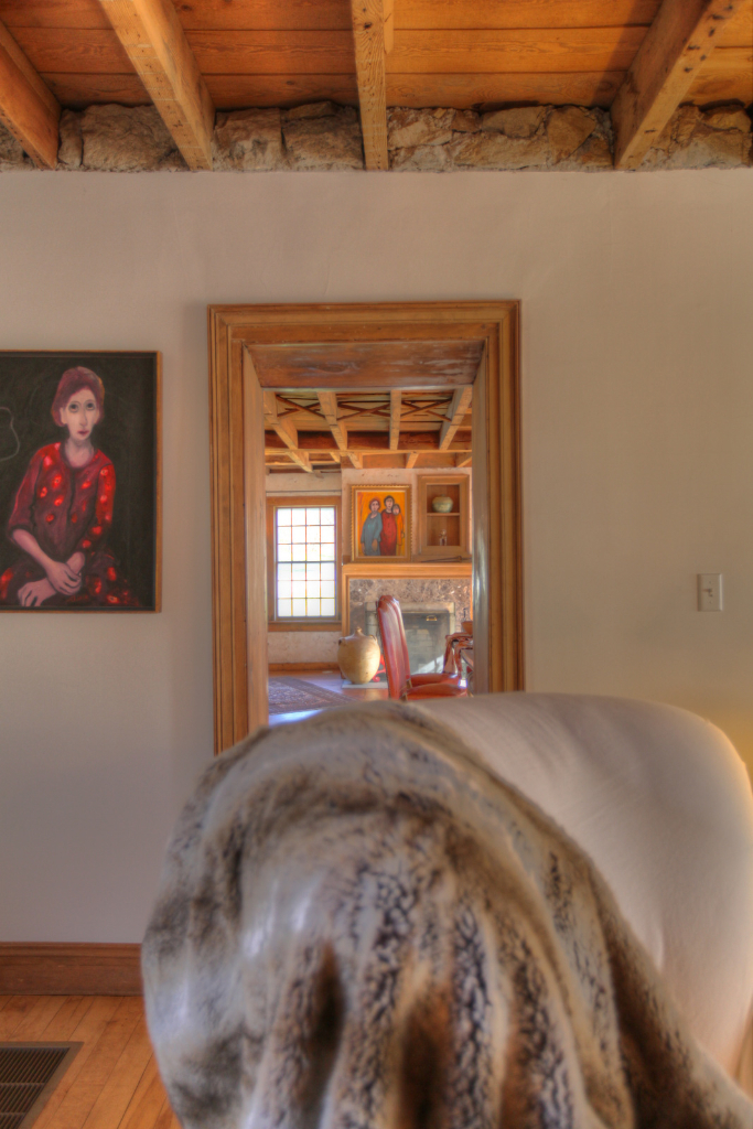 171 Main Road Monterey, MA 01230 - Photo 21 of 42 a bed room with a bed and a painting on the wall