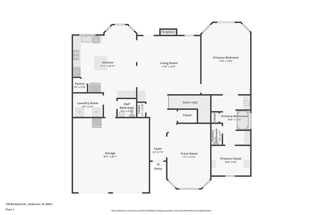 138 Buckland Drive Anderson, SC 29621 - Photo 48 of 49 Explore this detailed floor plan showcasing generous living spaces and thoughtful room arrangements.