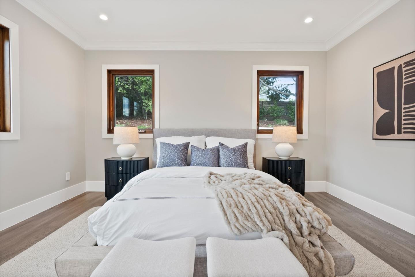 10885 Miramonte Road Cupertino, CA 95014 - Photo 54 of 100 a bedroom with a bed and a potted plant