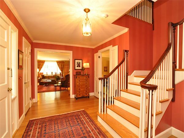 207 Concord Road Lincoln, MA 01773 - Photo 6 of 29 a view of staircase with furniture and a chandelier