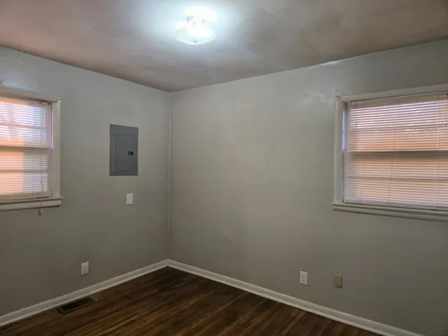 a house view with a backyard space