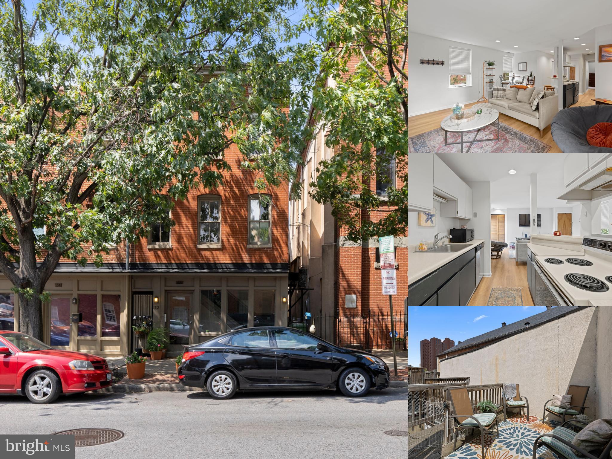 a car parked in front of a building