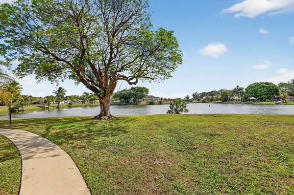 a view of an outdoor space and a lake view