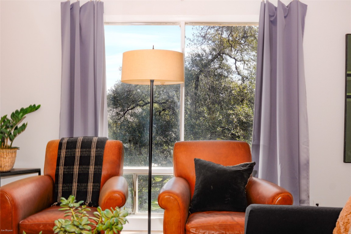 5326 Balcones Drive, Unit D Austin, TX 78731 - Photo 3 of 28 a outdoor living space with furniture and a garden