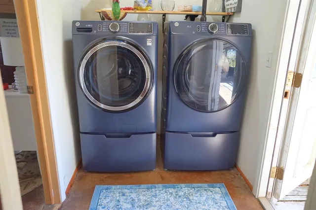 a house with trees in the background