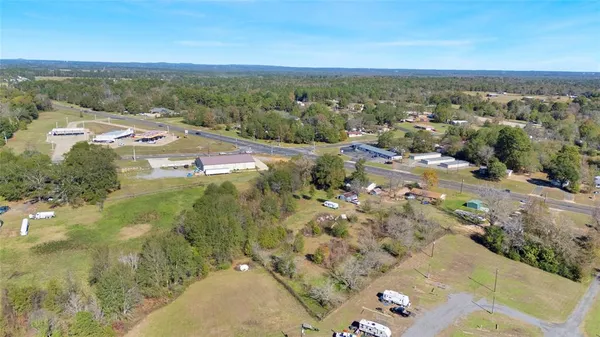 a view of a yard with a house and a large tree
