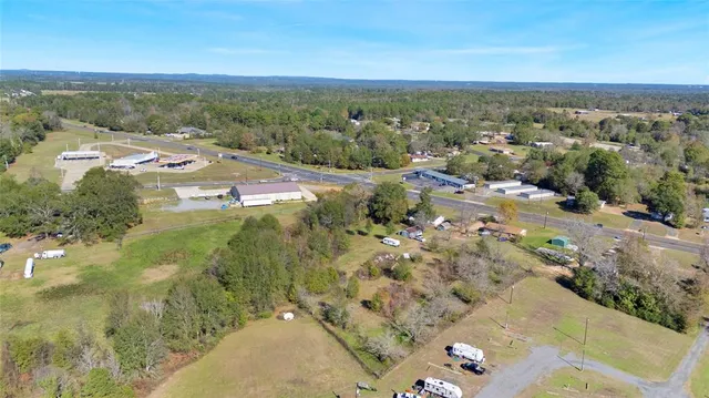 a view of a yard with a house and a large tree
