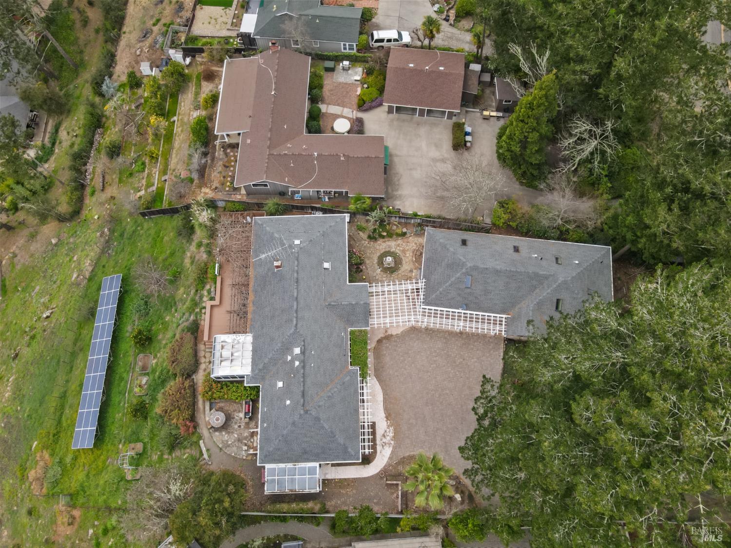 490 Sunset Drive Angwin, CA 94508 - Photo 3 of 8 an aerial view of a house with outdoor space and street view