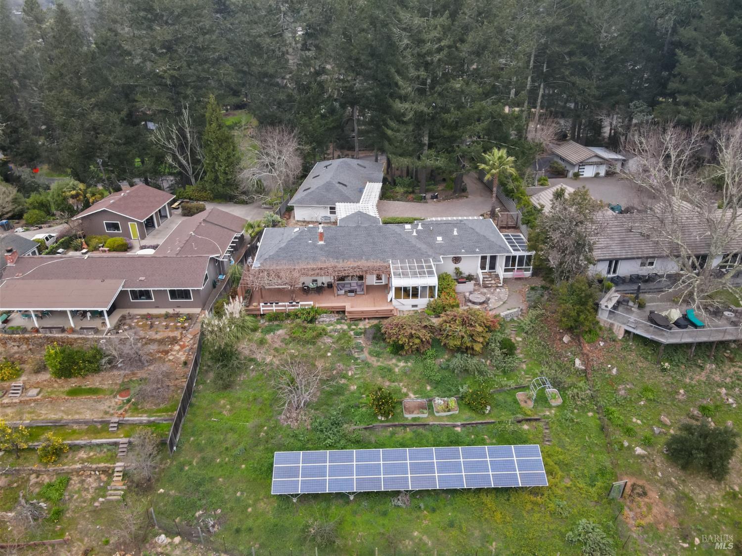 490 Sunset Drive Angwin, CA 94508 - Photo 4 of 8 an aerial view of residential house with outdoor space