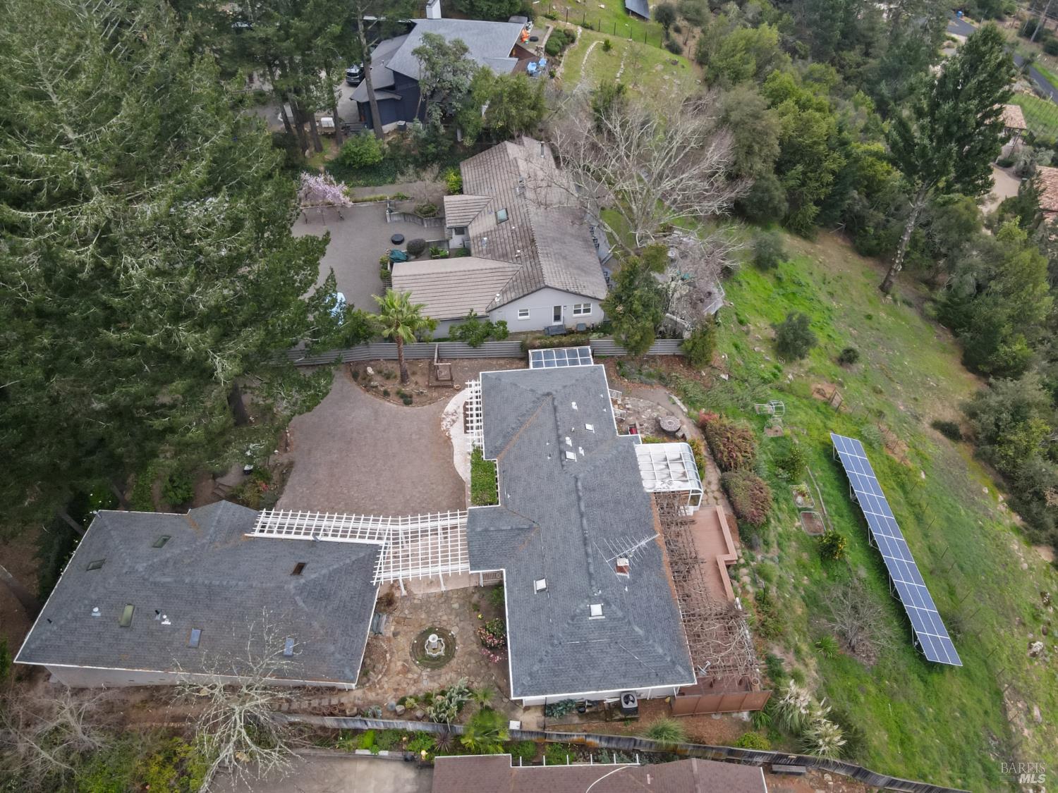 490 Sunset Drive Angwin, CA 94508 - Photo 5 of 8 an aerial view of a house with outdoor space