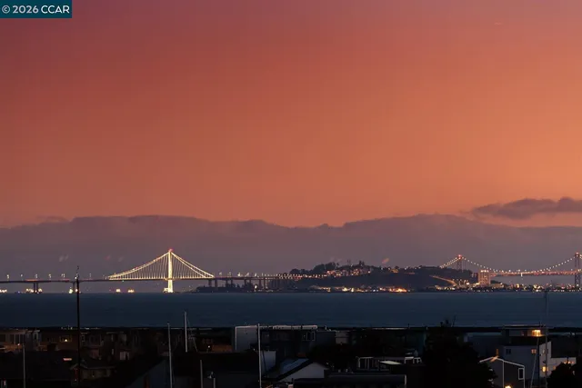 a view of city and mountain