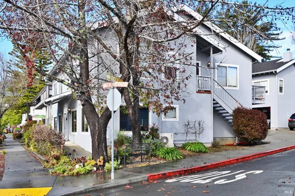 front view of a house with a street